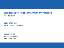 AU-9 (Walberg) Expose VoIP Problems with Wireshark