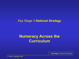 Key Stage 3 National Strategy