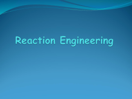 Reaction Engineering - Aalborg Universitet