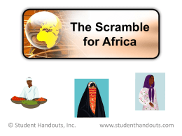 Imperialism and the Scramble for Africa PowerPoint