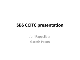 SBS CCITC presentation