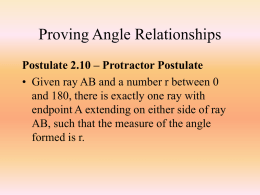 Proving Angle Relationships