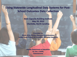 Using Statewide Longitudinal Data Systems
