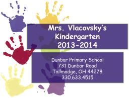 Welcome to Mrs. Vlacovsky’s Kindergarten