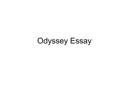 Odyssey Essay - Mrs. Szatkowski's Awesome Website