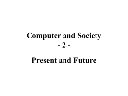 Computer and Society - 2