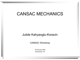 CANSAC MECHANICS - Desert Research Institute
