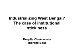 Industrializing West Bengal? The case of institutional