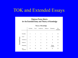 TOK And Chemistry