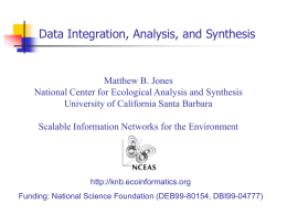 Data Integration and Synthesis tools