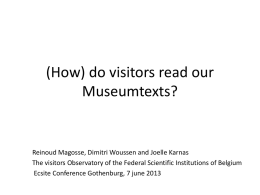 (How) do visitors read our Museumtexts.