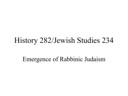 PowerPoint Presentation - History 282/Jewish Studies 234