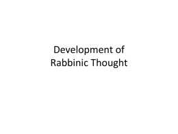 Development of Rabbinic Thought