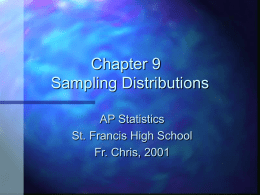 Chapter 9 Sampling Distributions