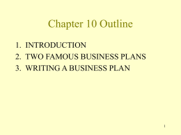 Chapter 10 Outline - Black Hills State University