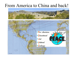 From America to China and back!