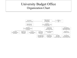 University Budget Office Table of Organization August 2003