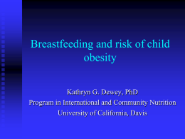 Does Breastfeeding Protect Against Childhood Obesity?