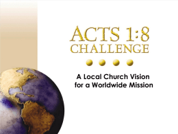 Acts 1:8 Challenge Presentation