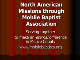Ministries and Opportunities provided by the Mobile