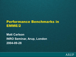 Performance Benchmarks in EMME/2