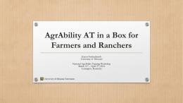 AgrAbility AT in a Box for Farmers and Ranchers