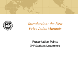 The Producer Price Index Manual