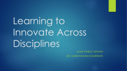 Learning to Innovate Across Disciplines