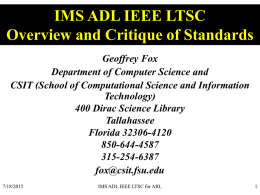 IMS ADL IEEE LTSC - Indiana University