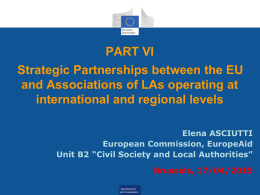 PART VI Strategic Partnerships between the EU and