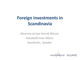 Chinese investments in Scandinavia