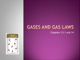 Gases and gas laws - The Pickett Place
