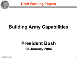 Building Army Capabilities - Commonwealth Institute of