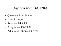 Agenda 4/26 BA 128A