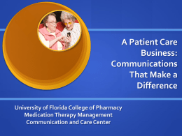 University of Florida Medication Therapy Management