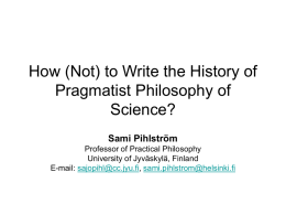 How (Not) to Write the History of Pragmatist Philosophy of