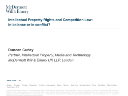Intellectual Property Rights and Competition law – in