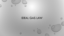 Ideal Gas Law - University of California, Irvine