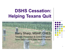 One Key to Cessation: Boots on the Ground