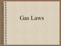 Gas Laws - The Woodlands College Park High School