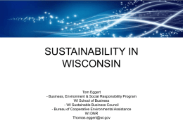 THE WISCONSIN SUSTAINABLE BUSINESS COUNCIL