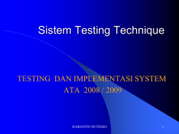 Software Testing Technique