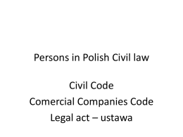 Persons in Polish Civil law