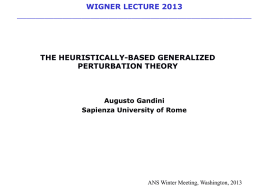 WIGNER LECTURE 2013