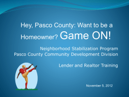 YOU CAN own a home in PASCO COUNTY