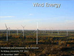 Wind Intro - Welcome to Ken Klemow's Home Page