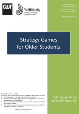 Strategy Games for Older Students