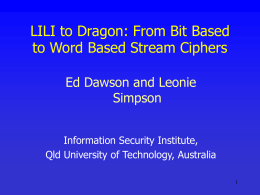 The LILI Stream Cipher – Is It Still Secure?