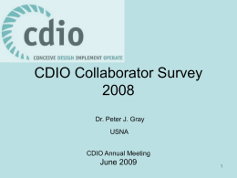 Survey Sections - Worldwide CDIO Initiative