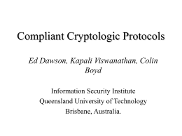 Compliant Cryptologic Protocols